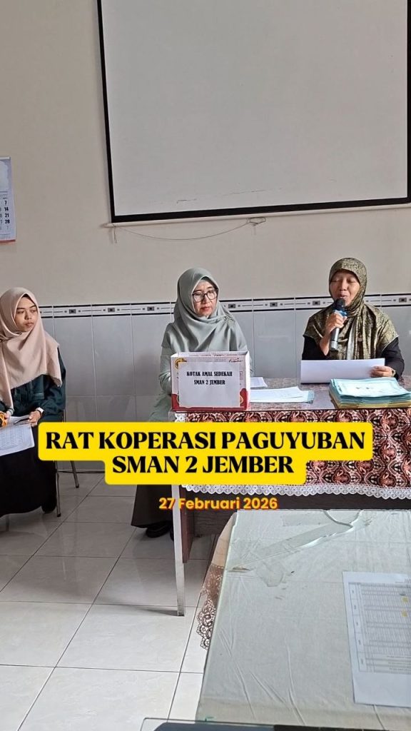 Wujudkan Akuntabilitas dan Semangat Berbagi, SMAN 2 Jember Sukses Gelar RAT Koperasi Paguyuban 2026